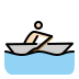 person rowing boat, light skin tone